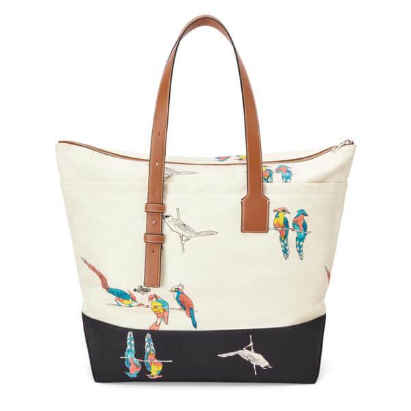 新作★ロエベ★ジップトート/パロット/プリントキャンバス 偽物カーフ B887J09X03